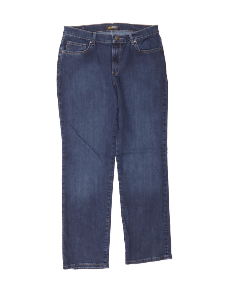 LEE Womens Mid Rise Relaxed Fit Straight Jeans US 12 Large W32 L31 Blue Vintage Lee and Second-Hand Lee from Messina Hembry 