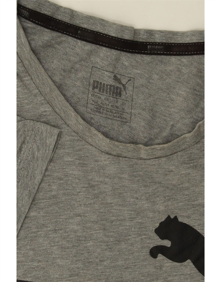 PUMA Mens Graphic T-Shirt Top Medium Grey