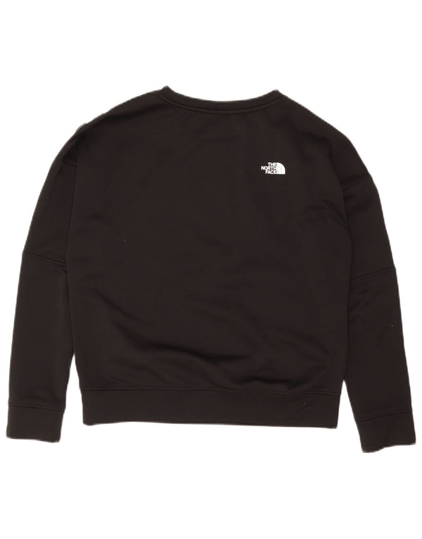 THE NORTH FACE Womens Crop Oversized Sweatshirt Jumper UK 10 Small Black