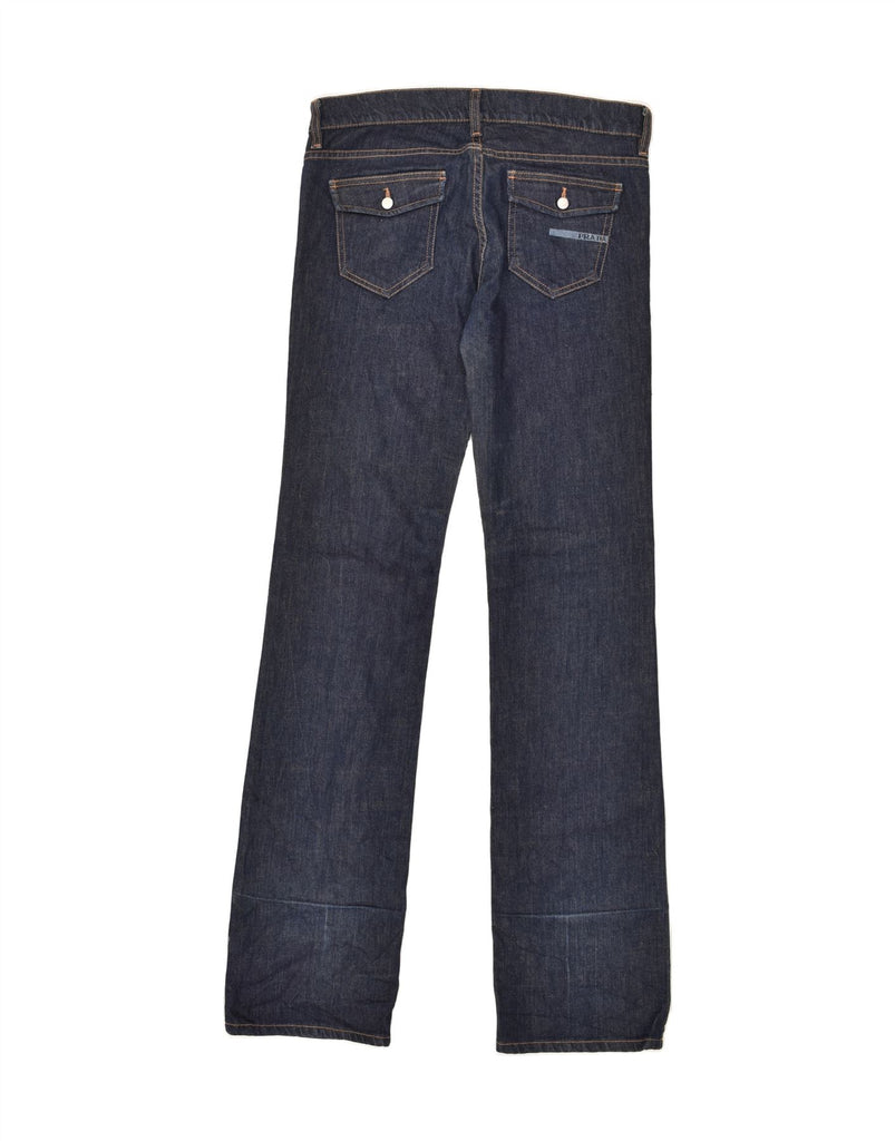 PRADA Womens Low Waist Straight Jeans W29 L35 Navy Blue Cotton | Vintage Prada | Thrift | Second-Hand Prada | Used Clothing | Messina Hembry 