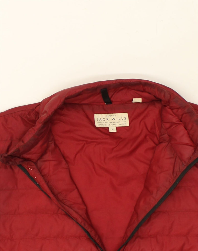 JACK WILLS Mens Padded Jacket UK 38 Medium Red Polyester | Vintage Jack Wills | Thrift | Second-Hand Jack Wills | Used Clothing | Messina Hembry 