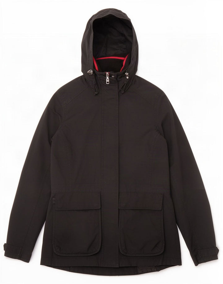 Musto Womens Hooded Rain Jacket UK 8 Small Black Polyamide
