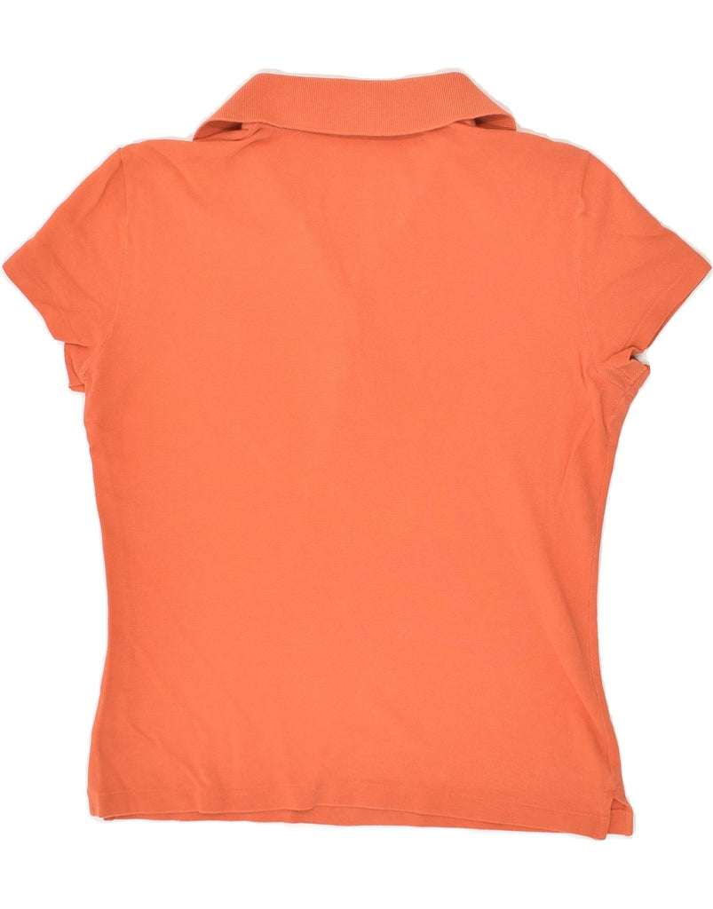 BENETTON Womens Polo Shirt UK 12 Medium Orange Cotton | Vintage Benetton | Thrift | Second-Hand Benetton | Used Clothing | Messina Hembry 