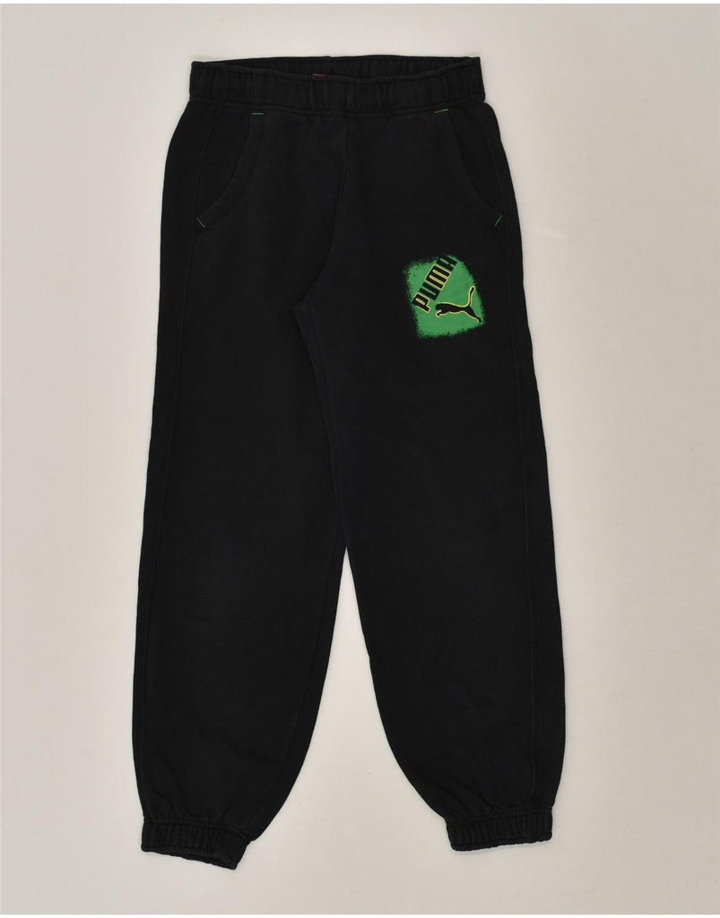 PUMA Boys Tracksuit Trousers Joggers 11-12 Years Black | Vintage Puma | Thrift | Second-Hand Puma | Used Clothing | Messina Hembry 