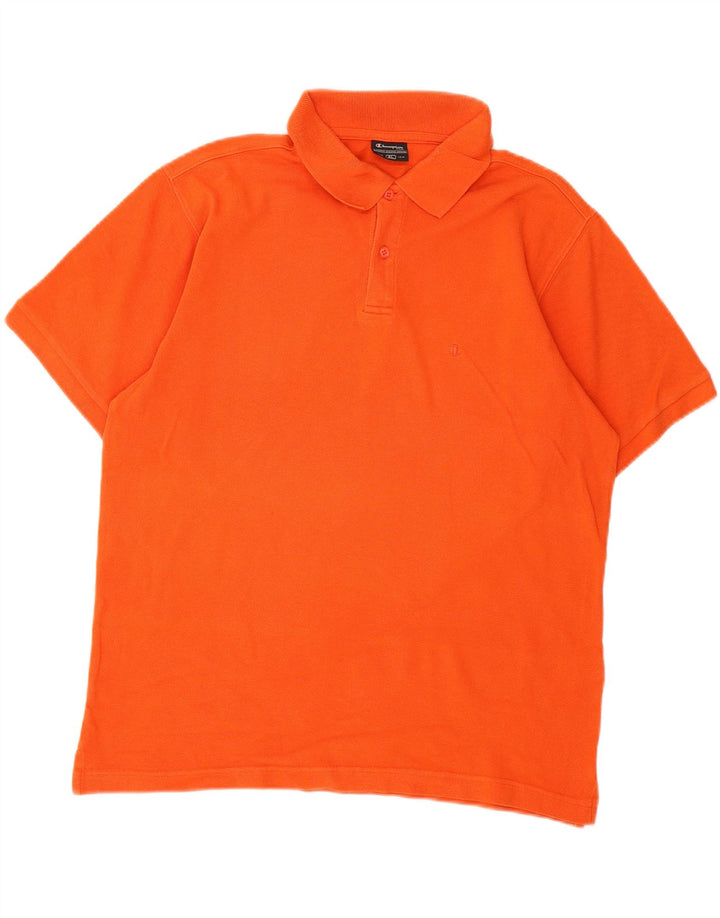 CHAMPION Mens Polo Shirt XL Orange Cotton Vintage Champion and Second-Hand Champion from Messina Hembry 