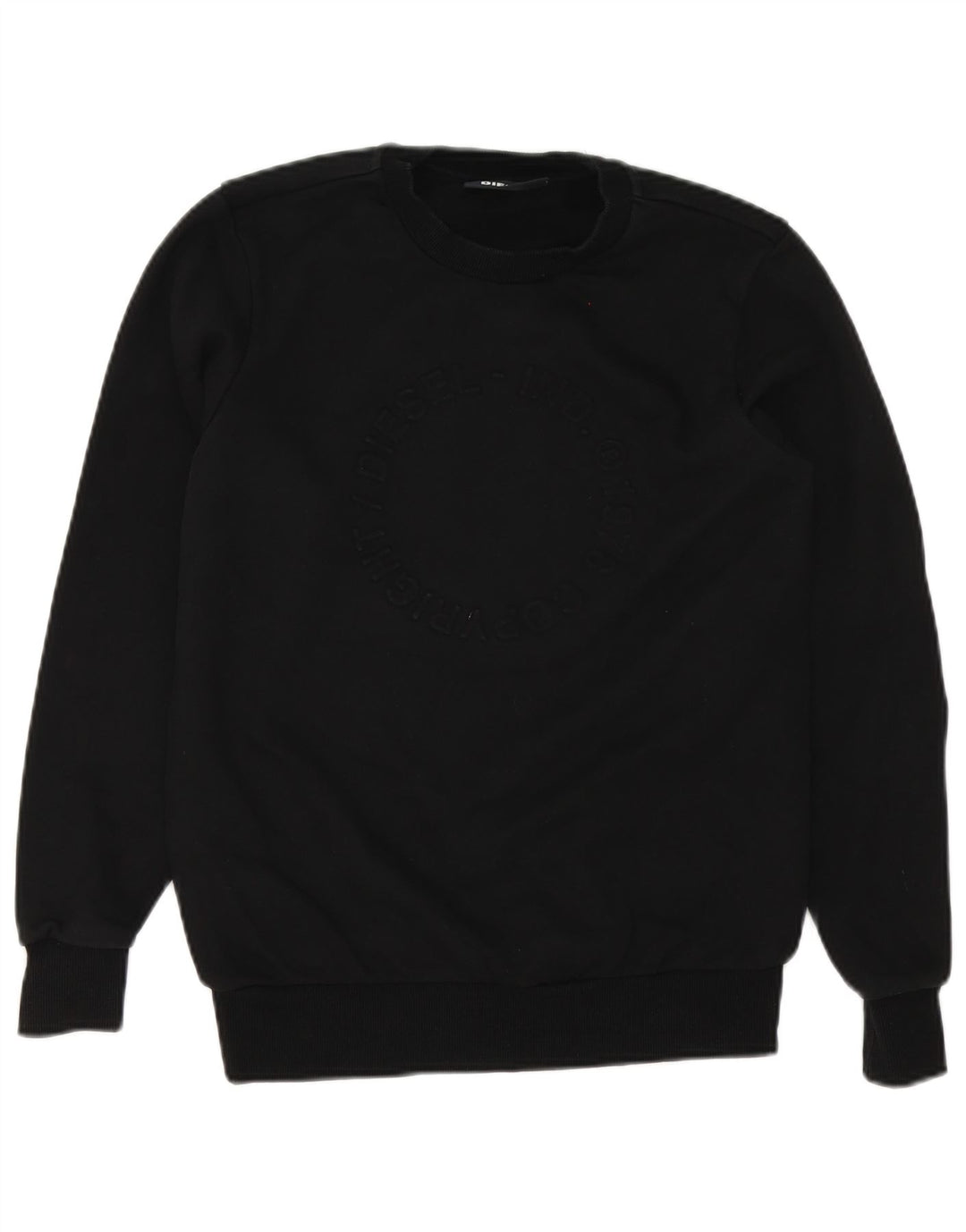 Diesel Mens Sweatshirt Jumper XS Black Cotton