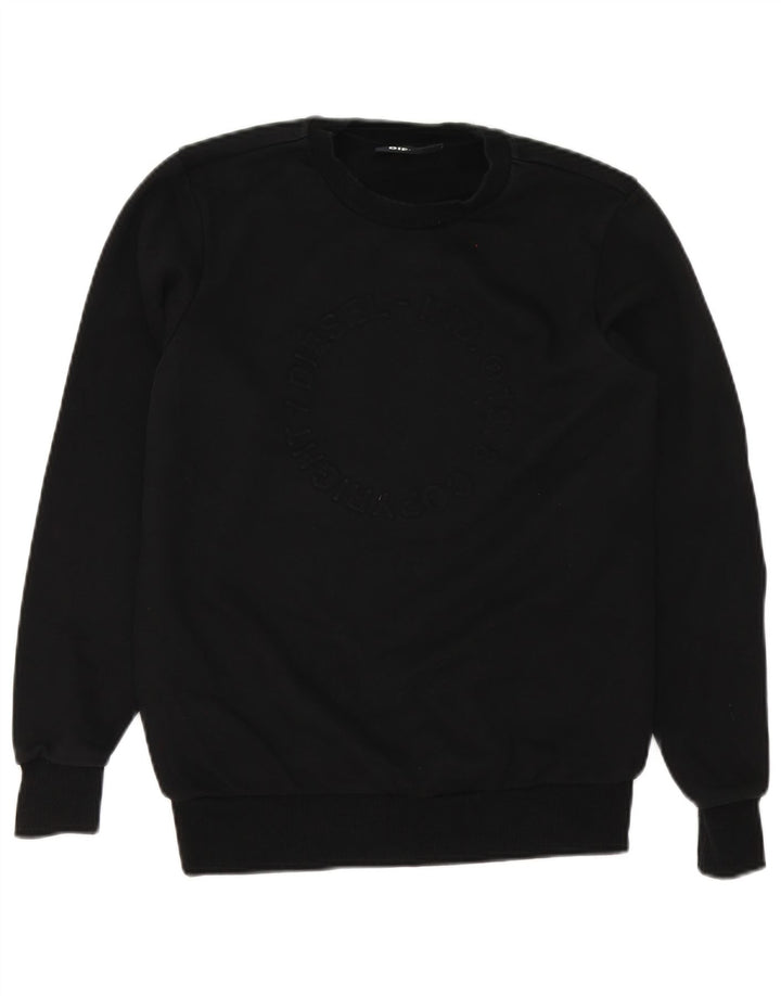 Diesel Mens Sweatshirt Jumper XS Black Cotton
