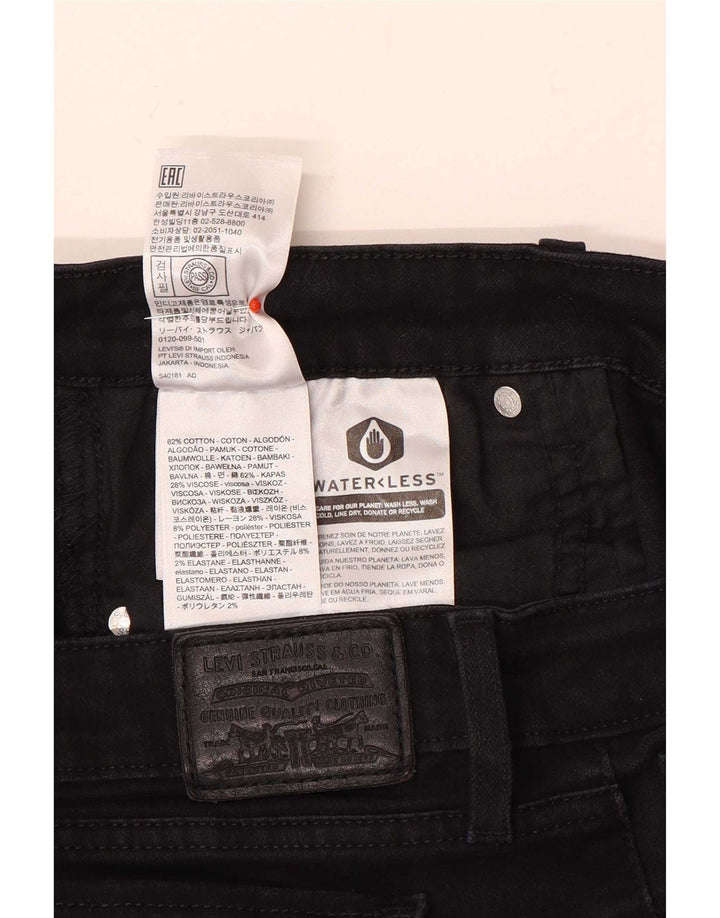Levi's Womens Slim Jeans W32 L26 Black Cotton