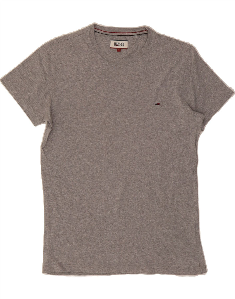 TOMMY HILFIGER Mens T-Shirt Top Small Grey Cotton Vintage Tommy Hilfiger and Second-Hand Tommy Hilfiger from Messina Hembry 