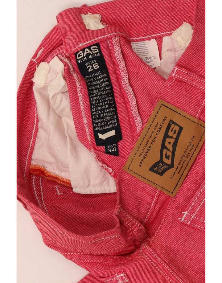 Gas Womens Bootcut Jeans W26 L31 Pink Cotton