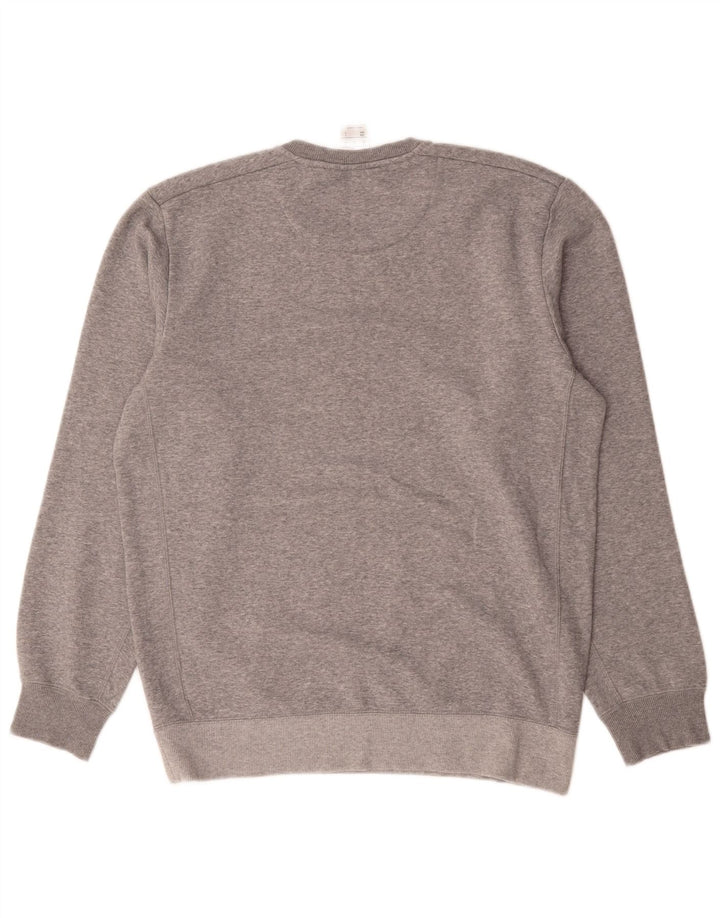 Adidas Mens Sweatshirt Jumper Medium Grey Flecked Cotton