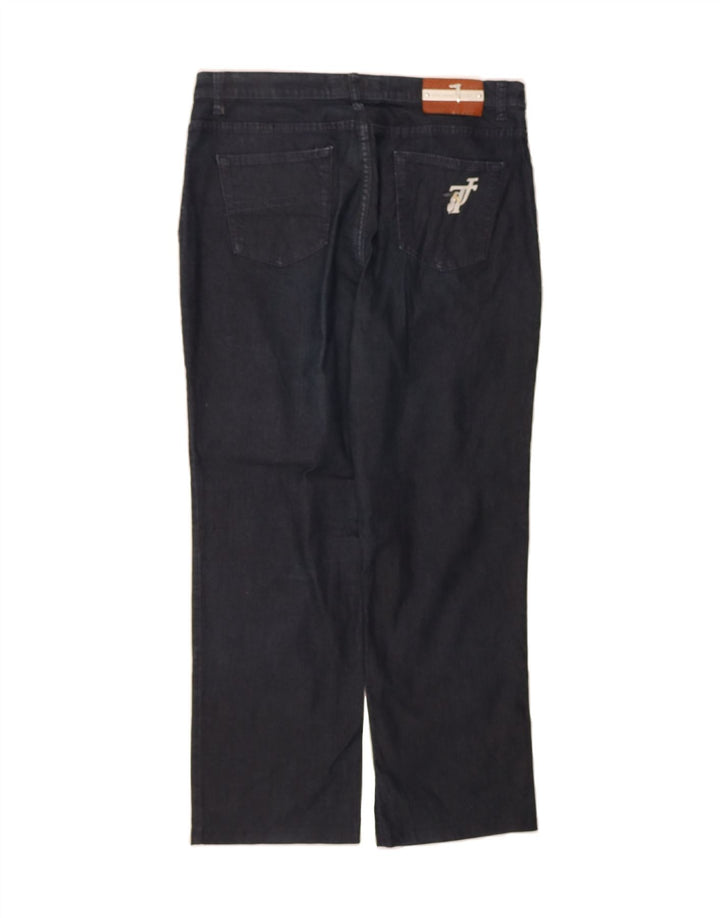 TRUSSARDI Womens Straight Jeans W34 L28 Navy Blue Cotton Vintage Trussardi and Second-Hand Trussardi from Messina Hembry 