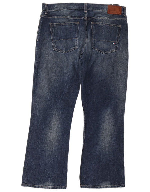 Tommy Hilfiger Mens Bootcut Jeans W36 L30 Blue Cotton