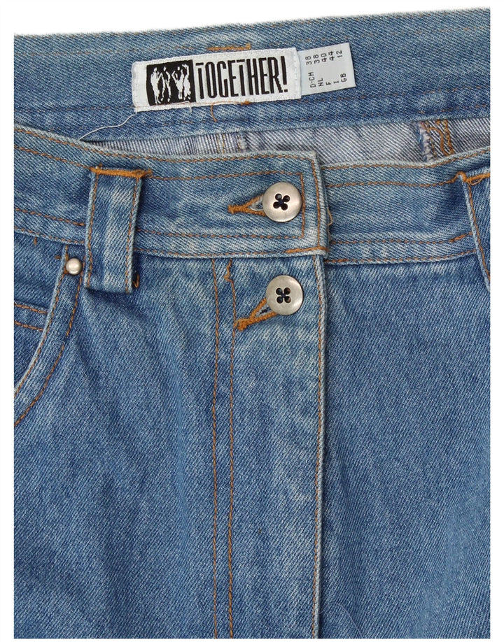 TOGETHER Womens Denim Skirt UK 12 Medium W28  Blue Cotton