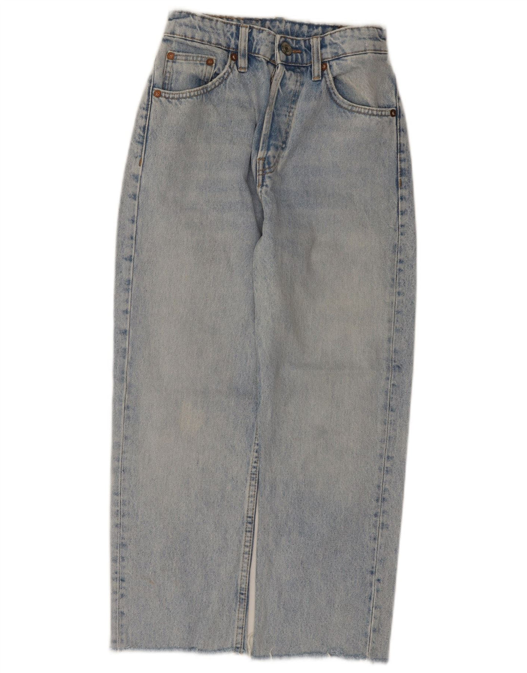 Zara Womens Straight Jeans W24 L24 Blue Cotton