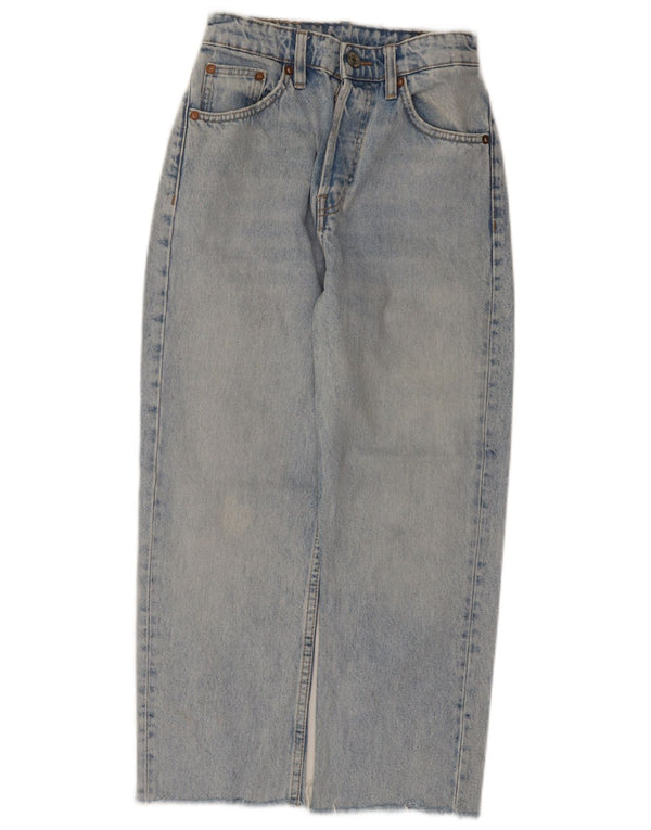 Zara Womens Straight Jeans W24 L24 Blue Cotton