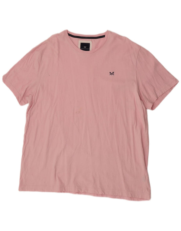 Crew Clothing Mens T-Shirt Top 3XL Pink Cotton
