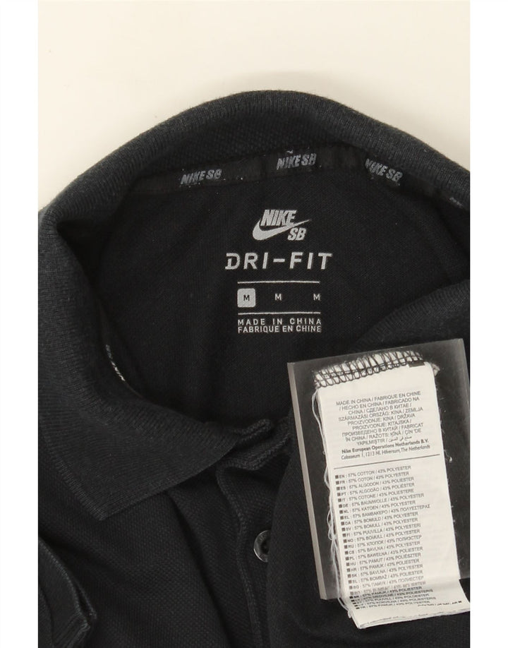 Nike Mens Dri Fit Polo Shirt Medium Black Cotton