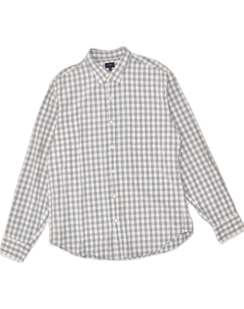 J. CREW Mens Shirt XL Grey Gingham Cotton | Vintage J. Crew | Thrift | Second-Hand J. Crew | Used Clothing | Messina Hembry 