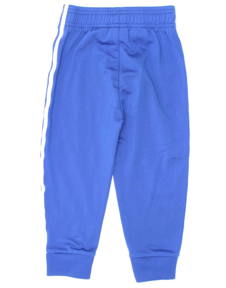 Adidas Boys Tracksuit Trousers Joggers 2-3 Years Blue Polyester
