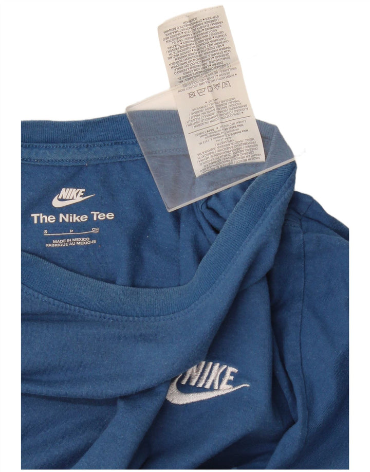 Nike Mens The Tee T-Shirt Top Small Blue Cotton