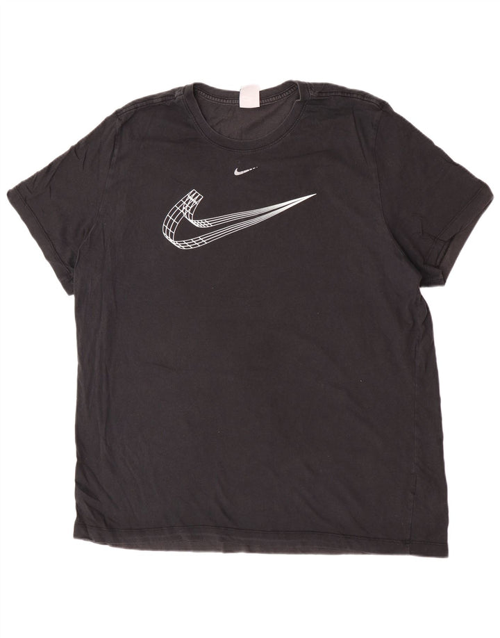 Nike Mens Graphic T-Shirt Top 2XL Black Cotton