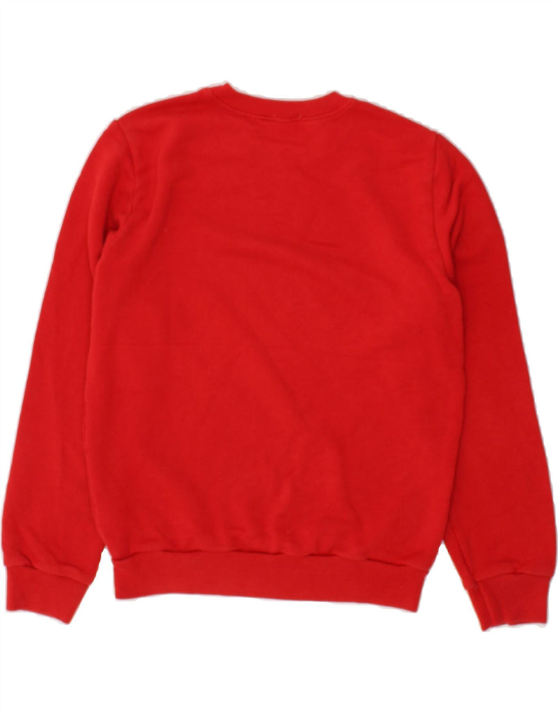 BENETTON Boys Graphic Sweatshirt Jumper 11-12 Years 2XL Red Cotton | Vintage Benetton | Thrift | Second-Hand Benetton | Used Clothing | Messina Hembry 
