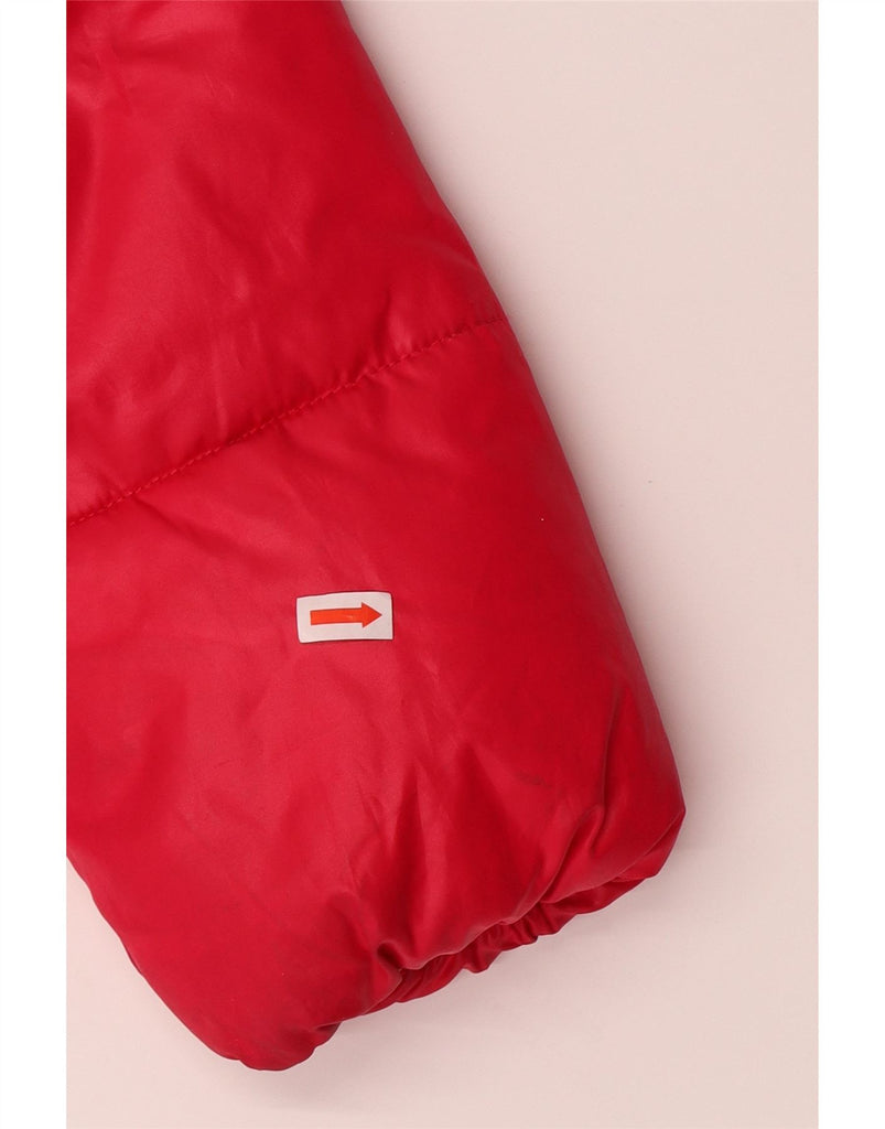 BENETTON Girls Hooded Padded Jacket 11-12 Years 2XL Pink Polyester Vintage Benetton and Second-Hand Benetton from Messina Hembry 