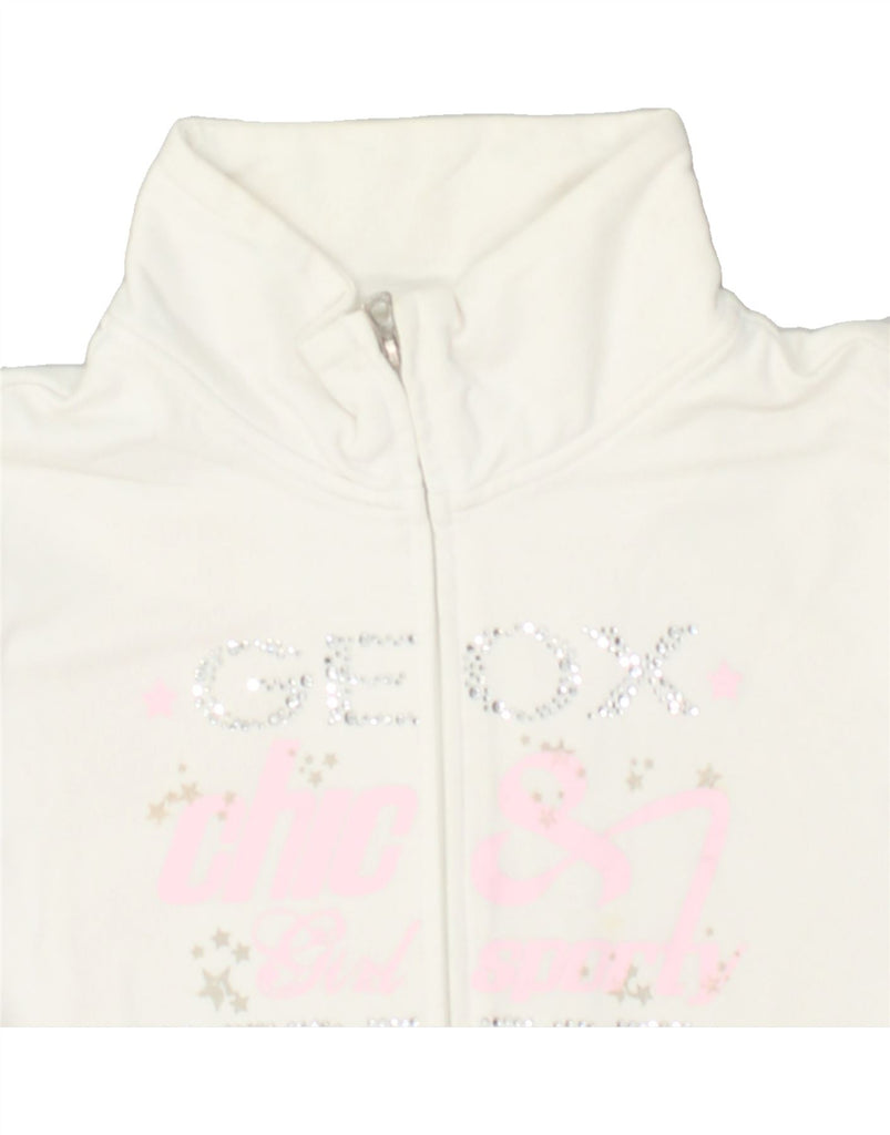 GEOX Girls Graphic Tracksuit Top Jacket 13-14 Years White Cotton | Vintage Geox | Thrift | Second-Hand Geox | Used Clothing | Messina Hembry 