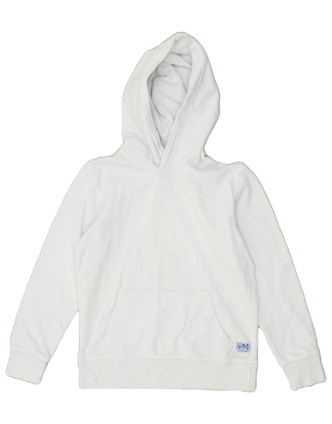 JACK & JONES Boys Hoodie Jumper 9-10 Years White Cotton | Vintage Jack & Jones | Thrift | Second-Hand Jack & Jones | Used Clothing | Messina Hembry 