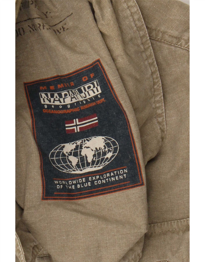 Napapijri Mens Geographic Utility Jacket UK 38 Medium Khaki
