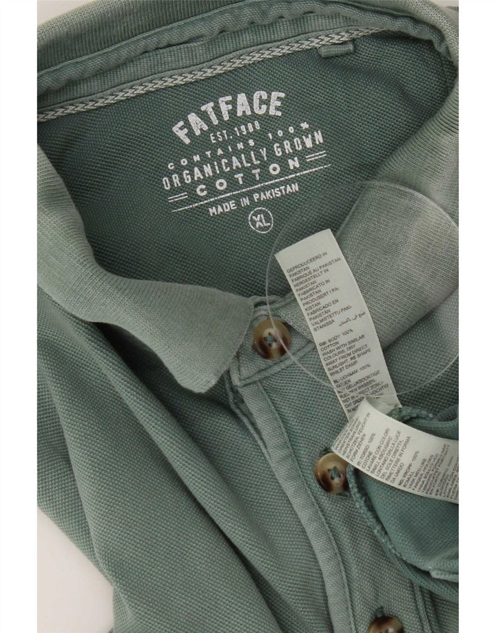 Fat Face Mens Polo Shirt XL Green Cotton