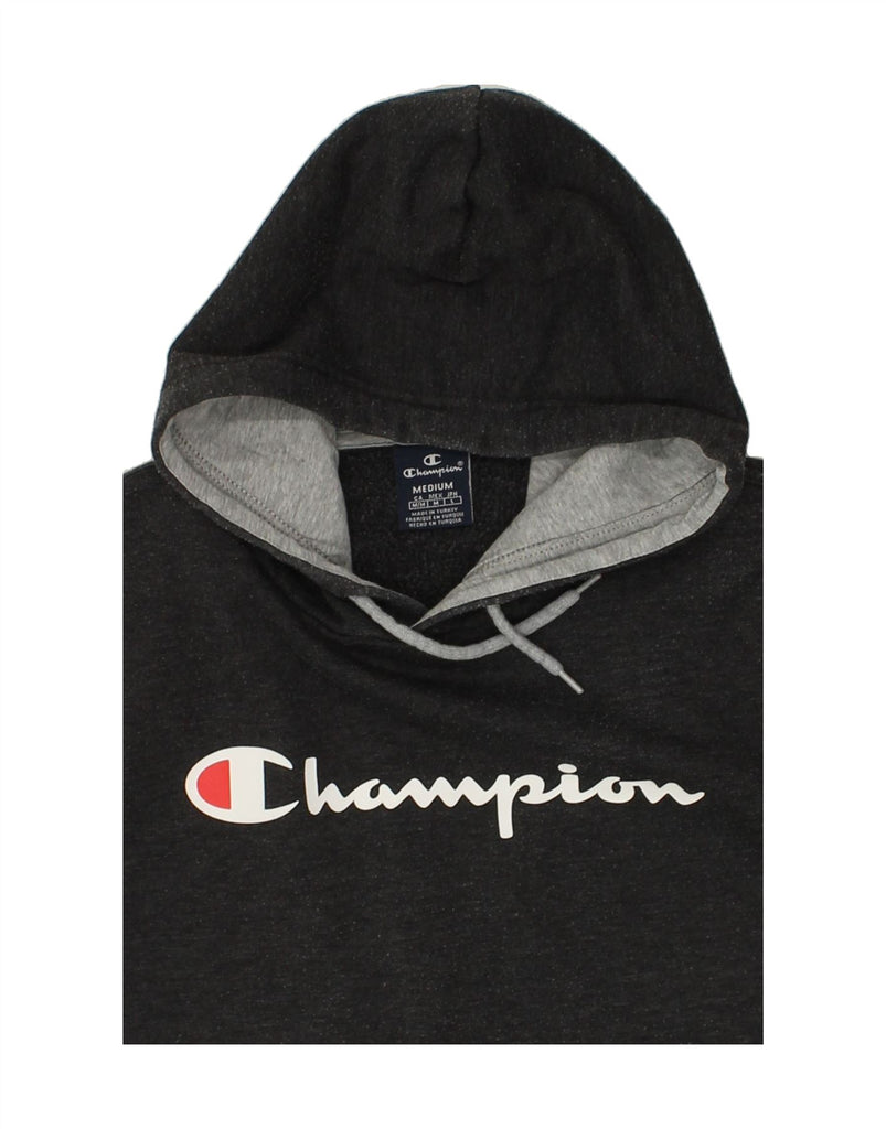 CHAMPION Mens Graphic Hoodie Jumper Medium Grey Flecked Vintage Champion and Second-Hand Champion from Messina Hembry 