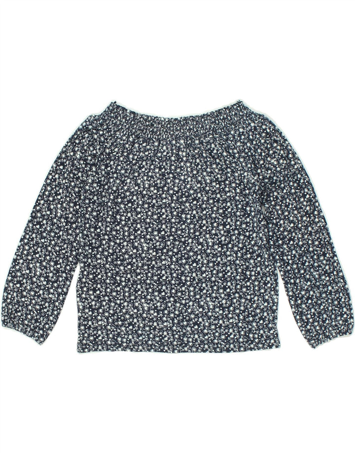 TOMMY HILFIGER Girls Long Sleeve Blouse Top 4-5 Years Navy Blue Viscose | Vintage Tommy Hilfiger | Thrift | Second-Hand Tommy Hilfiger | Used Clothing | Messina Hembry 