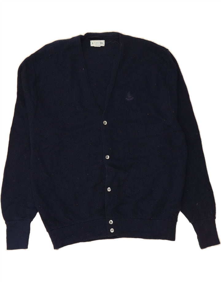 IZOD Mens Cardigan Sweater XL Navy Blue Acrylic Vintage Izod and Second-Hand Izod from Messina Hembry 