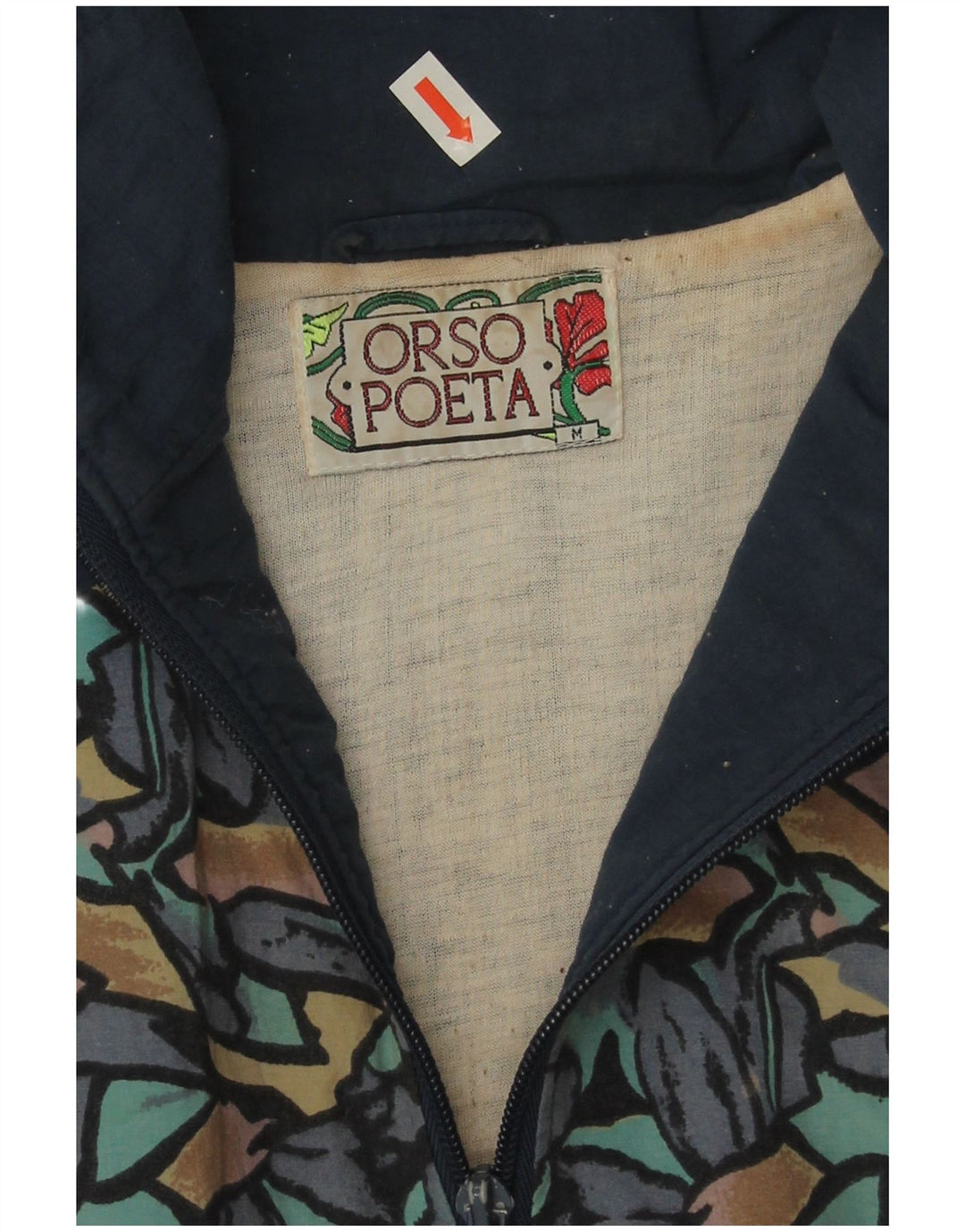 Orso Poeta Mens Tracksuit Top Jacket Medium Navy Blue