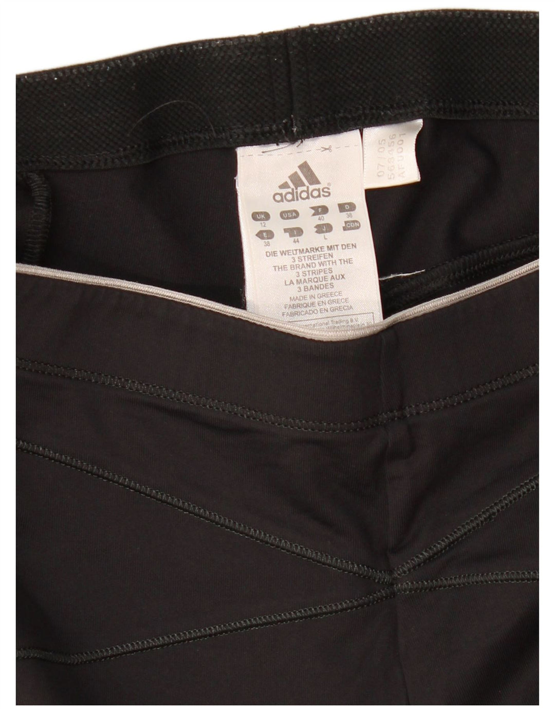 Adidas Womens Capri Leggings UK 12 Medium  Black Polyamide