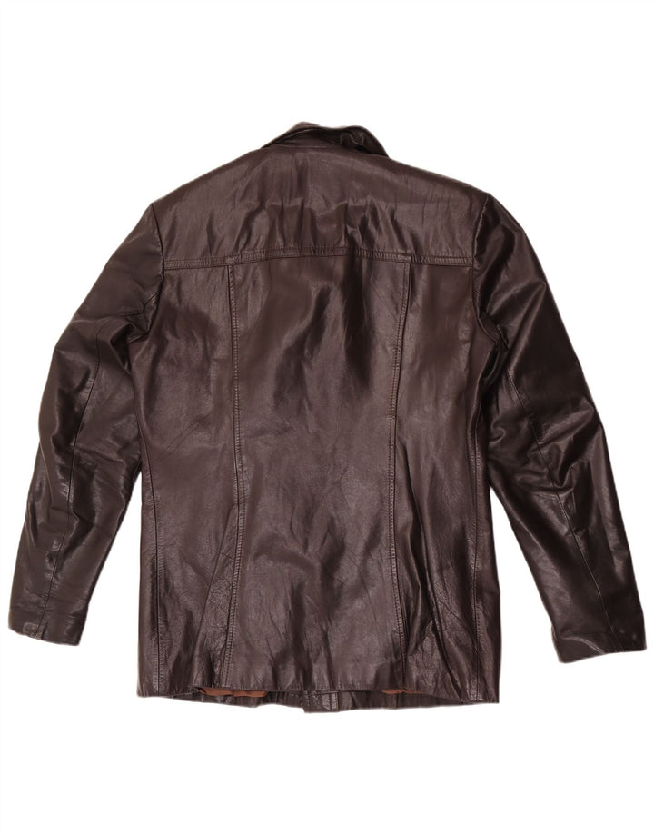 Esco Mens Leather Jacket EU 52 XL Brown Leather