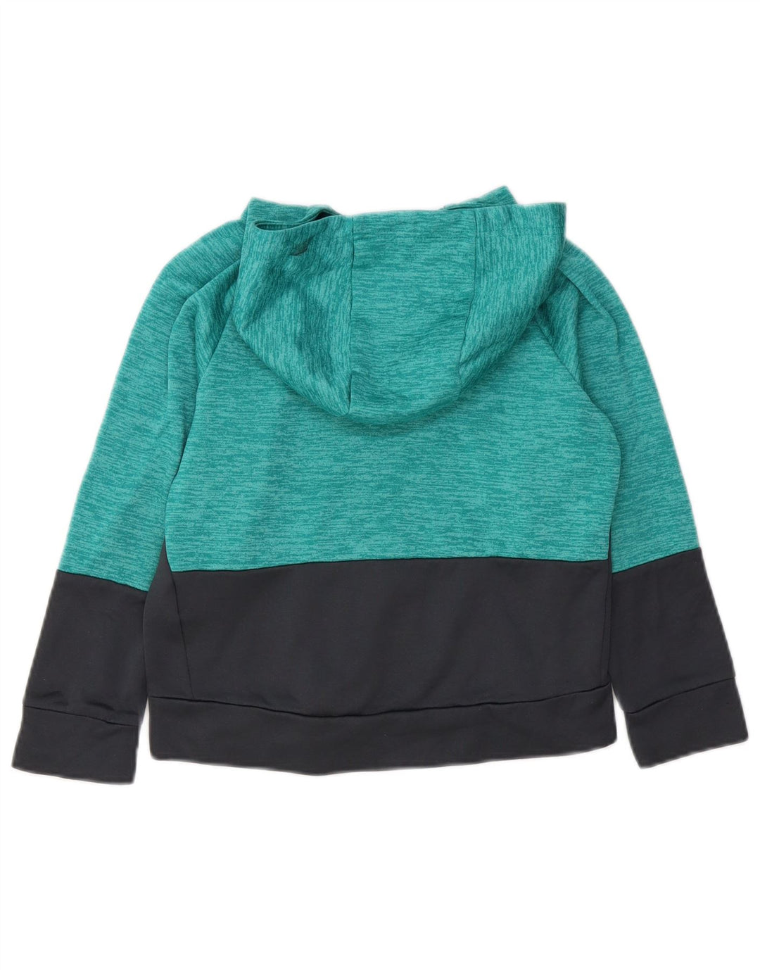 RUSSELL ATHLETIC Boys Hoodie Jumper 7-8 Years Medium  Green Colourblock