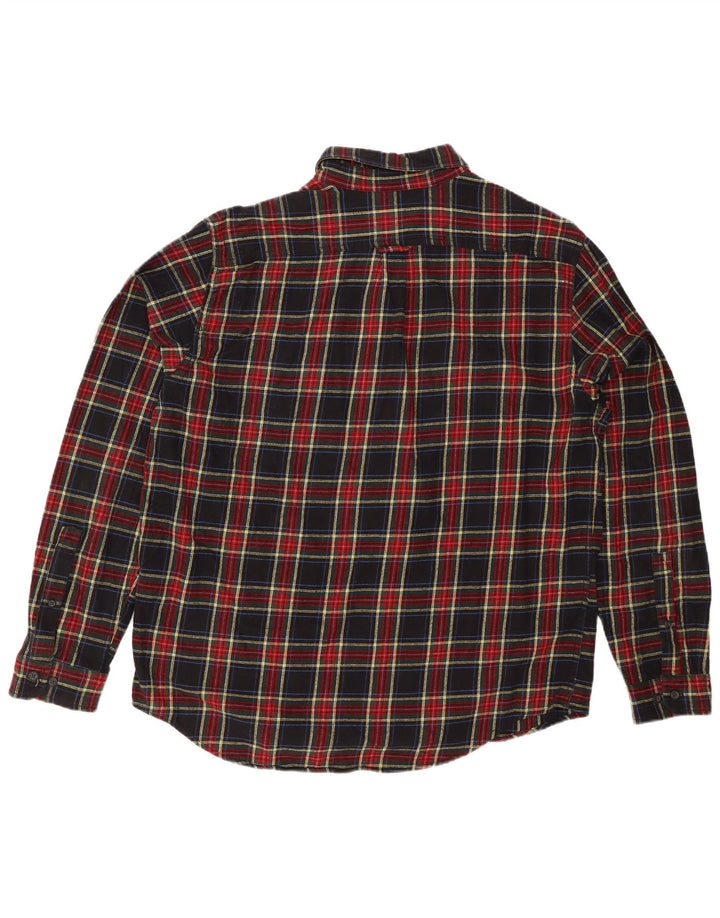 EDDIE BAUER Mens Flannel Shirt XL Multicoloured Check Cotton