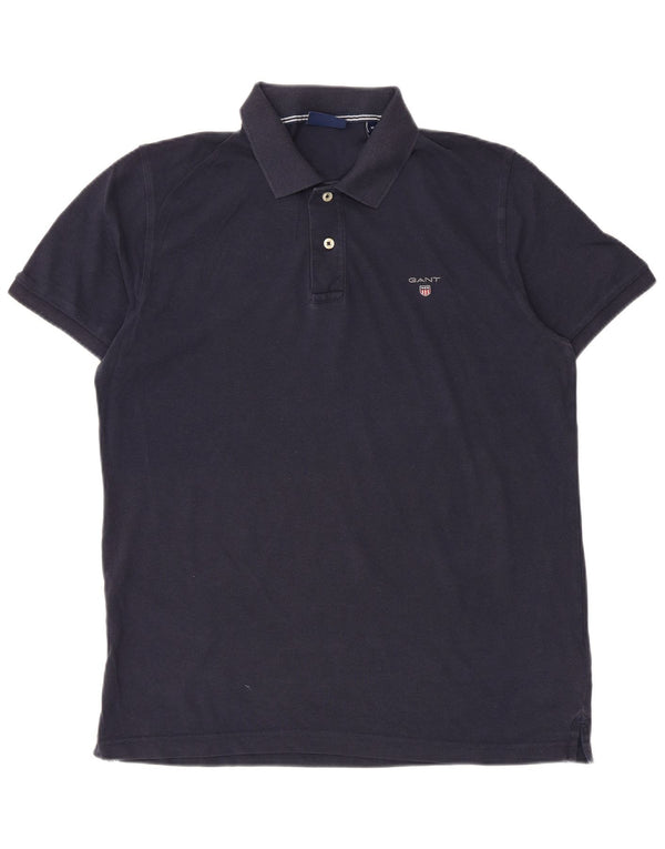 Gant Mens Polo Shirt Medium Navy Blue Cotton