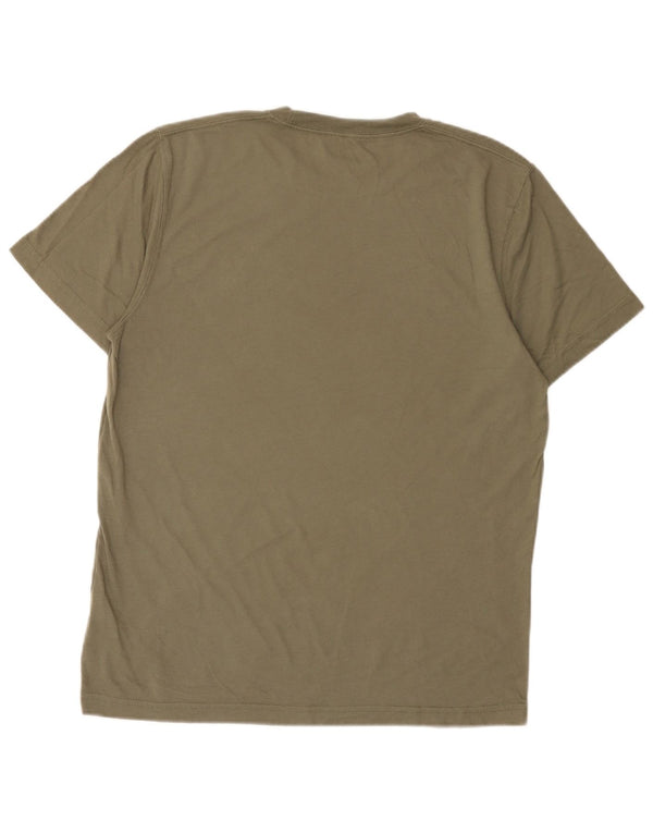 Abercrombie & Fitch Mens T-Shirt Top Large Khaki Cotton