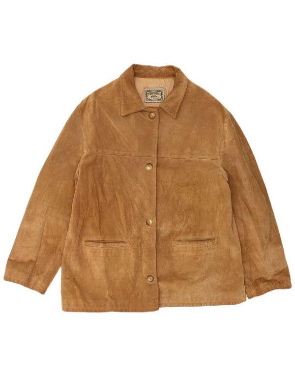 Lavorazione Artigiana Womens 4 Button Blazer Jacket UK 14 Medium Brown