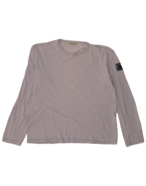 Emporio Armani Mens Top Long Sleeve  XL Blue Cotton