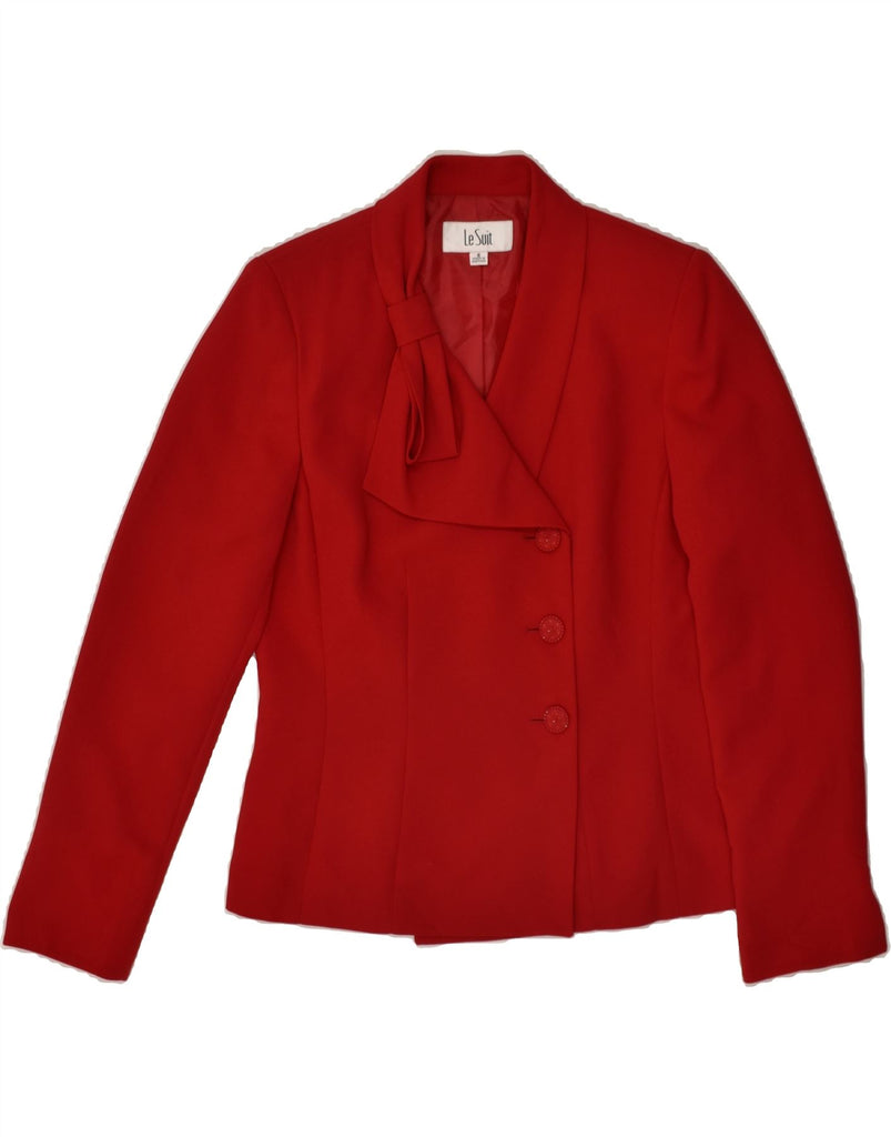 VINTAGE Womens 3 Button Blazer Jacket US 6 Medium Red Polyester | Vintage Vintage | Thrift | Second-Hand Vintage | Used Clothing | Messina Hembry 