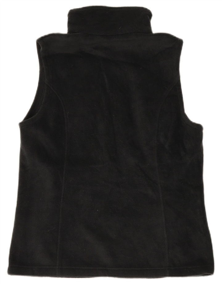 COLUMBIA Womens Fleece Gilet UK 14 Medium Black Polyester