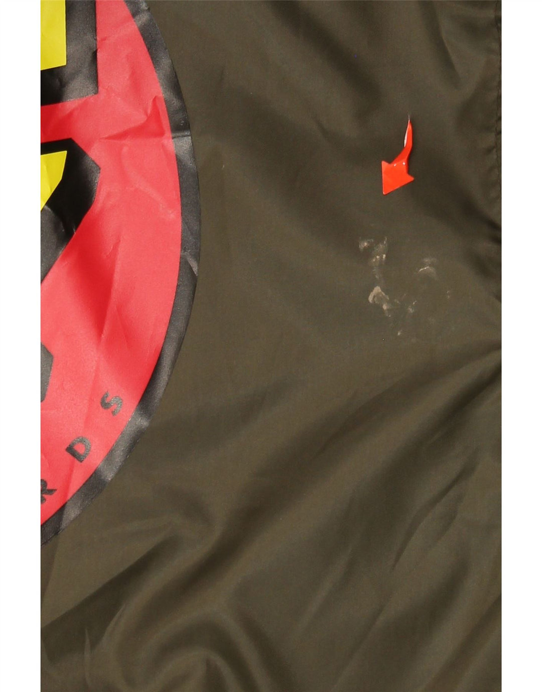 Santa Cruz Mens Graphic Hooded Bomber Jacket UK 40 Large Khaki Polyester