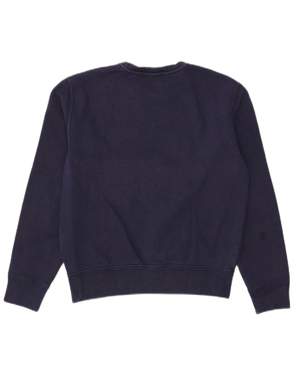 Polo Ralph Lauren Womens Oversized Sweatshirt Jumper UK 6 XS Navy Blue