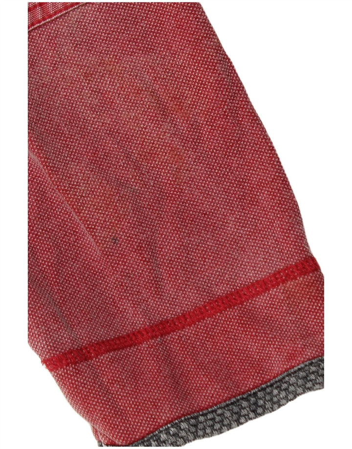 Fat Face Mens Zip Neck Sweatshirt Jumper Small Red Cotton