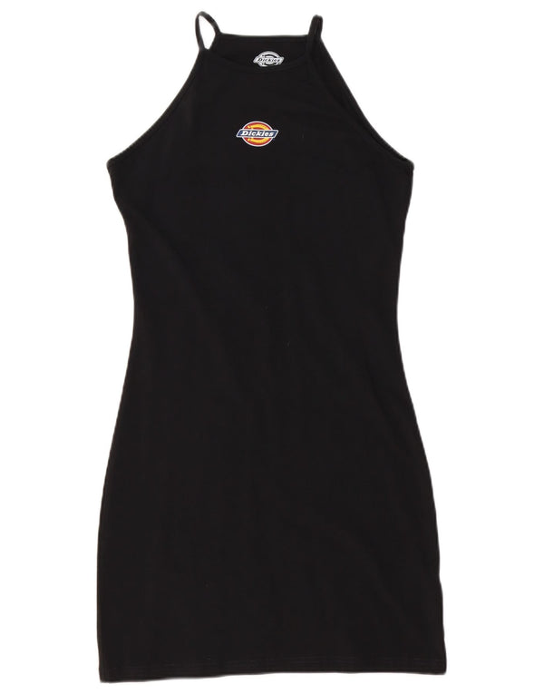 Dickies Womens Sleeveless Bodycon Dress UK 12 Medium Black Cotton